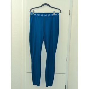 Yitty Blue High-Waisted Stretch Leggings With Logo Band Activewear Pants Womens